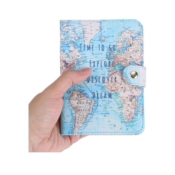 Passport Holder Wallet Protective Premium PU Leather Travel Wallet Passport Cove - Picture 6 of 7